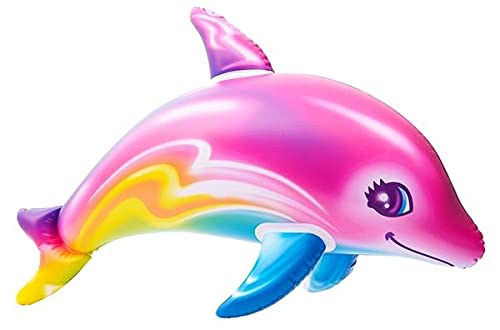 Colorful Rainbow Dolphin Inflates | 3 Pc Set | 36 Inch | Inflatable Pool Toys And Decorations #TOP2