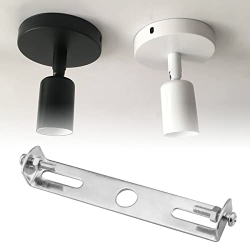 Dghaop 4 Sets Ceiling Light Plate 4.1" Galvanized Metal Pendant Lighting Fixture Mounting Bracket #TOP4