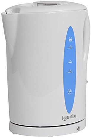 Igenix IG7270 Cordless Electric Jug Kettle, Easy Open Lid and Removable, Washable Filter for Easy Cleaning, 2200 W, 1.7 Litre, White