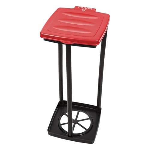 FytStycale Soporte para Bolsas de Basura Portátil con Diseño Ligero y Compacto Hecho en PP Fuerte Pensado para Uso Doméstico y Actividades al Aire Libre, Rojo, Individual