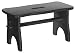 LAUBLUST Fußbank Holz Schwarz - ca. 38 x 19 x 21 cm, 100% Kiefer Massivholz FSC® - Fußstütze mit Griffmulde