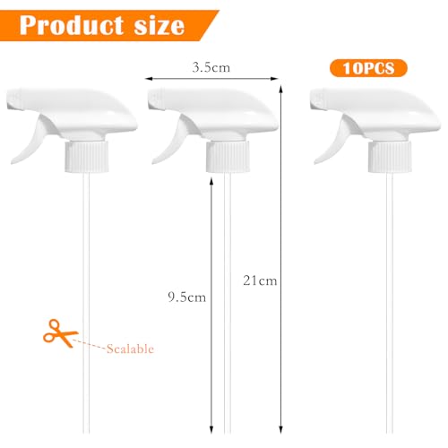 10 Pieces Spray Head, Spray Attachment for Bottles, Water Spray, Water Spray Bottle, Spray Head for Bottles, Spray Bottle, Cleaning Agent, Spray Bottle for Plants, Nozzle on Liquid Spray Bottle