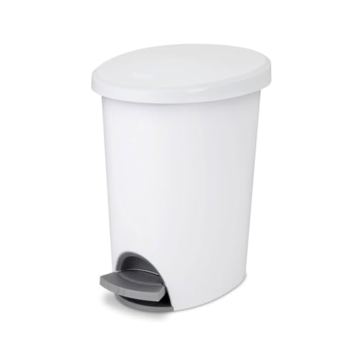 Sterilite 2.6 Gallon Step-On Wastebasket 6-Pack