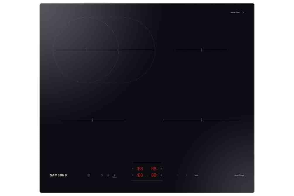 SamsungSlim Fit Induction Hob NZ64B4015FKU1 with Oval Ring and Remote Monitoring, Black