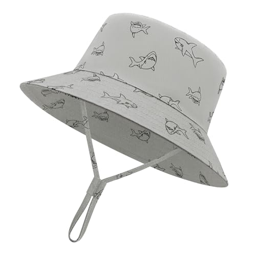 Image of Baby Sun Hat Baby Boy Hats Toddler Hat UPF 50+ Bucket Hat for Baby Girls Infant Beach Hat with Wide Brim Kids Caps
