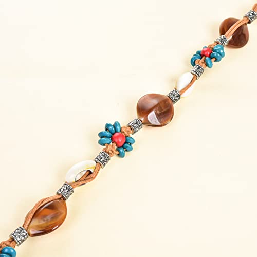 Iluvatar Women's Tassel Knotted Belt Thin Belt Women's Bohemian Style Cross Knotted Hand Woven Belt Wooden Beads Knotted Waist Rope #TOP2