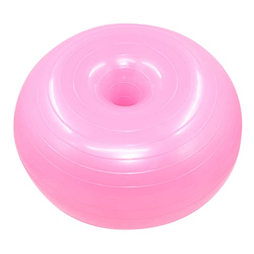 Hemobllo 1 Pieza Bola de PVC Pilates Yoga melodía Inflable Balance Medio hogar Pelota de Bola a Prueba de Rosa