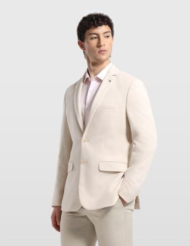 Image of Arrow Men's Textured Zero Calorie Slim Fit Blazer