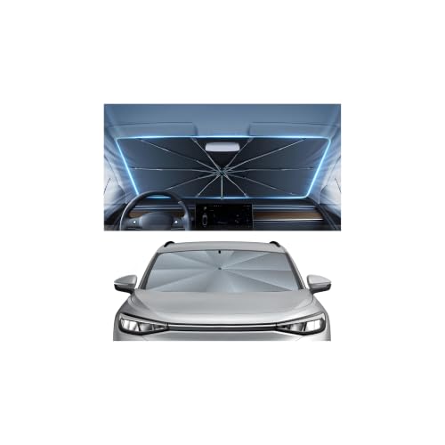 Image of Autorder Umbrella Windshield Sun Shade for 2021-2026 Volkswagen VW ID.4 ID4 Sunshade Accessories,Upgraded Ice Crystal Material, Windshield Front Window Shade, Foldable Block UV Rays Keep Car Cool