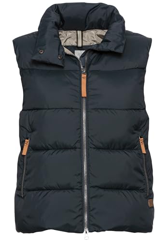 camel active Damen Steppweste aus recyceltem Polyester Nachtblau, womenswear-40