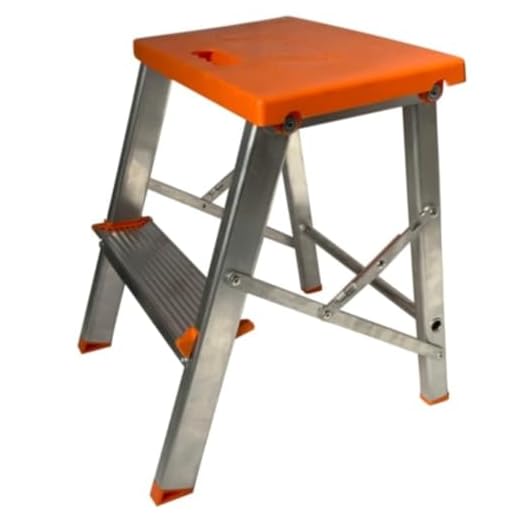 Escada 2 Degraus Banqueta Bilateral Alumínio Reforçada Ágata (Aluminum, 11x58x37)