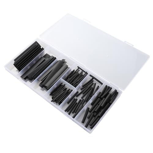 Cabilock Electrical Insulation Shrink Wrap Kit 127pcs Heat Shrink Tubing Pe Insulation Tube Wire Cable Sleeves