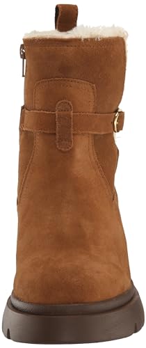Steve Madden Women's Colletta Ankle Boot, Camel Suede Fur, 7.5