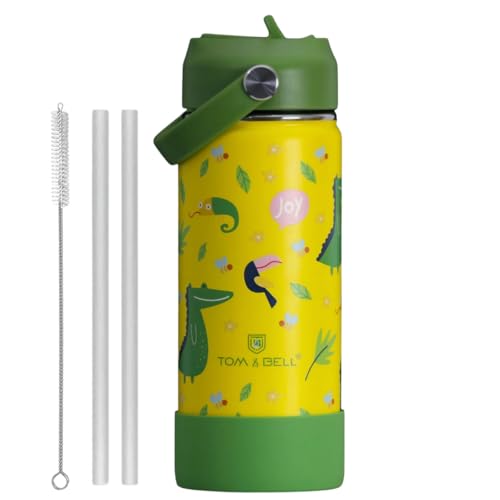 TOM & BELL Insulated Water Bottle for Kids 500ml,Double Wall Wate...