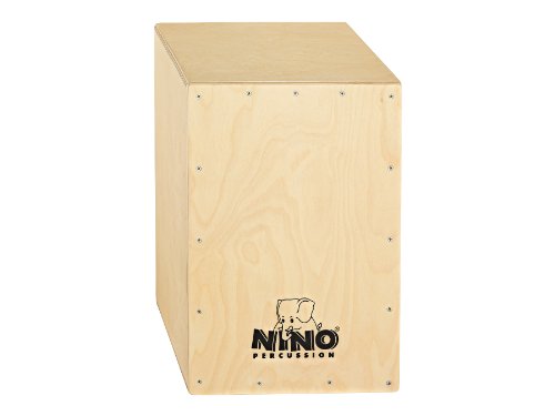 Nino Percussion Cajon Kinder Instrument - Große Trommelkiste für Kinder ab 10 Jahren - Musikinstrument - Schlagfläche Baltische Birke, Natur (NINO950)