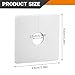 Wall Split Flange, 0.87 Inch Square Escutcheon Plate, Removable Decorative ABS Wall Hole Cover, Strong Adhesive Plumbing Cover Plates for Fixed Shower Head Faucet Standard Pipes