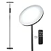 Produktbild Oraymin Stehlampe Led Dimmbar, 24W 2000LM Stehleuchte Led mit Fernbedienung und Touch Steuerung, 2700K-6500K 3 Farbtemperaturn Standleuchte für Wohnzimmer Schlafzimmer Büro, Schwarz H175cm