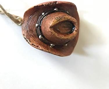 Cowboy Hat Resin Christmas Ornaments 3 Pcs Set Western Cowboy Cowgirl Decoration Gift Set - Image 3