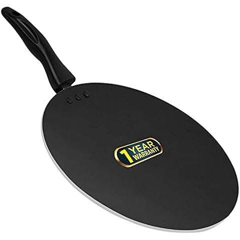 IBELL 3 Layer Durable Aluminium Non Stick Interior TP29, Dosa/Roti/Chapati/Pathiri Big Tawa (290 mm), Black Cover