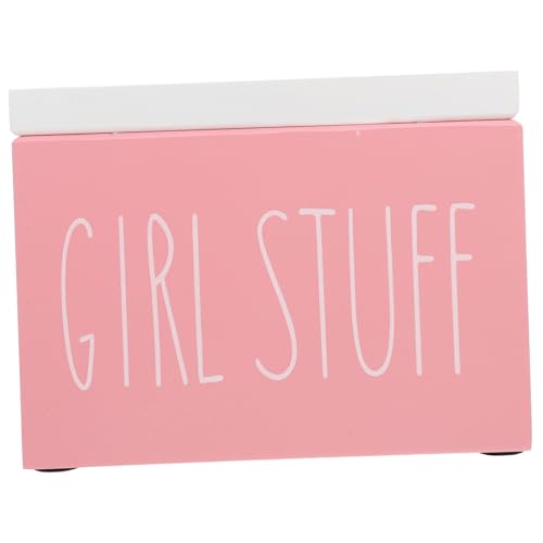 UKCOCO Caja Organizadora Baño Madera Para Productos Femeninos Con Tapa Protectora Antimoho Almacenamiento Compacto Para Compresas y Cotonetes Diseño Minimalista y Ecológico