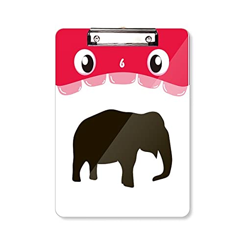 Bloc-notes A4 éléphant noir avec dossier à tête plate pour apprentissage