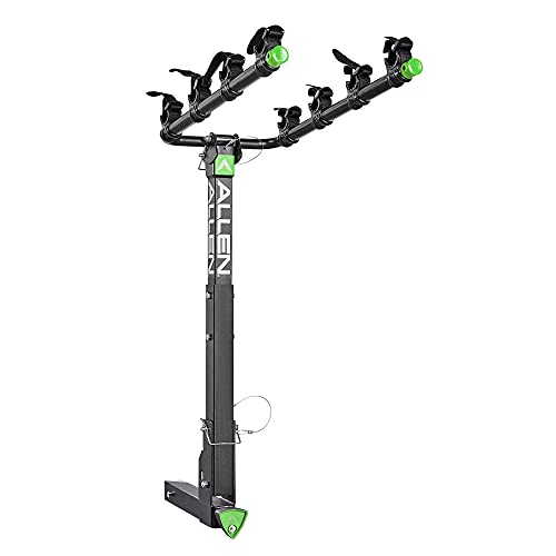 Image of Allen Sports Deluxe Locking Quick Release 4-Bike Carrier for 2 Inch Hitch, Model ZN542Q, Green /Black