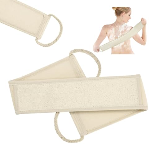 LOPHE Serviette de Bain à Bande Arrière Loofah, Naturelle de Luffa Exfoliante pour le...
