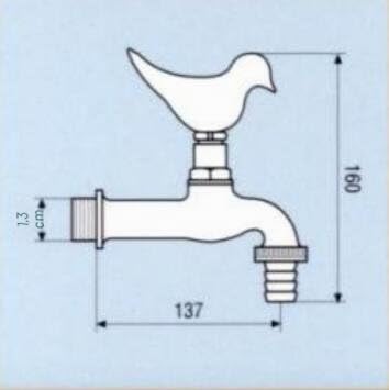 d'oiseau Robinet de fontaine, Robinets de jardin, Robinet en laiton 1/2"