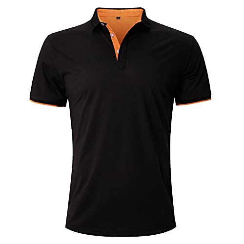 Fanient Polo pour homme Cool à séchage rapide et anti-transpiration T-shirt de tennis de golf à manches courtes Cover