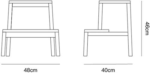 Taburete de escalera de madera maciza con acabado Premium para uso doméstico 4