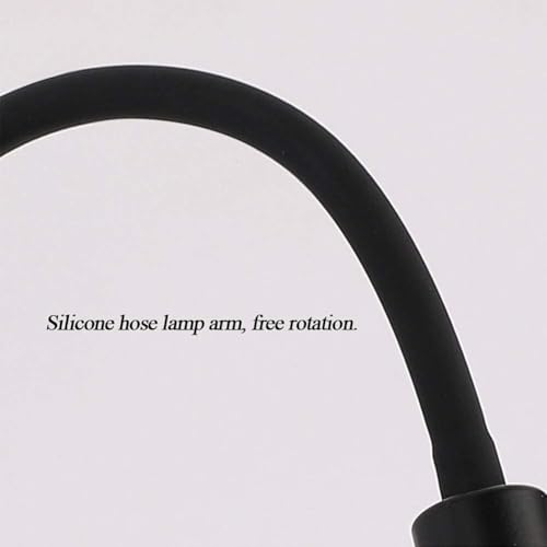 Lámpara de pared LED con interruptor USB luz de lectura interior ajustable negra 4