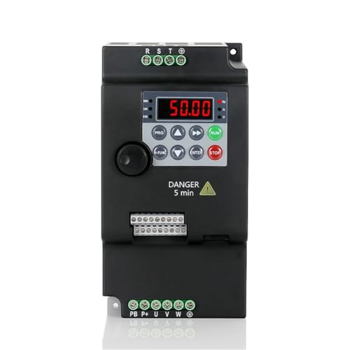 Convertisseur de fréquence triphasé 0.75kW VFD 380V noir pour gestion de vitesse