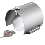Sinmoe Rats & Mice Prevention for Drains, Heavy Duty 304 Steel Rat Blocker for Sewers with Non Return Valve, Fit Drain Rat Drain Guard(95-110mm, 4'') for Outdoor, Sewers, Basement(1 Pack)