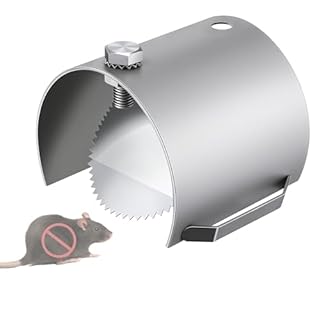 Sinmoe Rats & Mice Prevention for Drains, Heavy Duty 304 Steel Rat Blocker for Sewers with Non Return Valve, Fit Drain Rat Drain Guard(95-110mm, 4'') for Outdoor, Sewers, Basement(1 Pack)