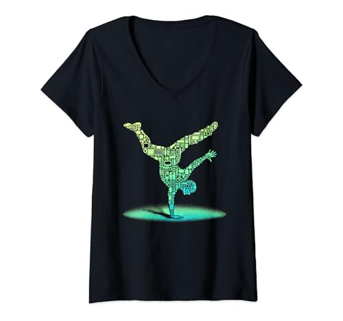Mujer Breakdance Breakdancing, Niños, Niño, Chica, Adolescente | Breakdancer Camiseta Cuello V