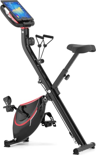 Gymtek FX600 Klappbar Magnetischer Heimtrainer Fahrrad für Zuhause bis 120kg, Hometrainer Fahrrad 8 Widerstandsstufen, 4kg Schwungmasse, Ergometer Heimtrainer mit LCD Display Gymtek FX600 Klappbar Magnetischer Heimtrainer Fahrrad für Zuhause bis 120kg, Hometrainer Fahrrad 8 Widerstandsstufen, 4kg Schwungmasse, Ergometer Heimtrainer mit LCD Display