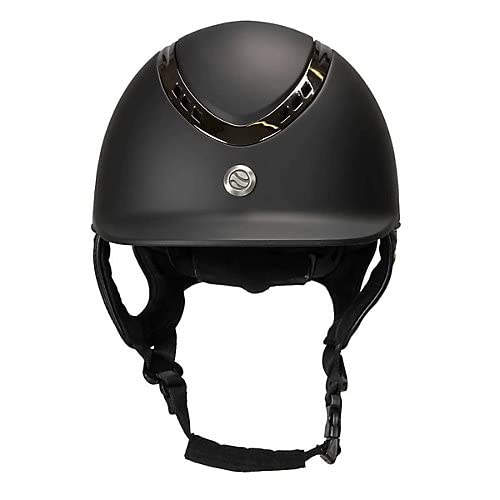Casco de equitación Back on Track EQ3 Pardus negro con sistema de ajuste por rueda trasera