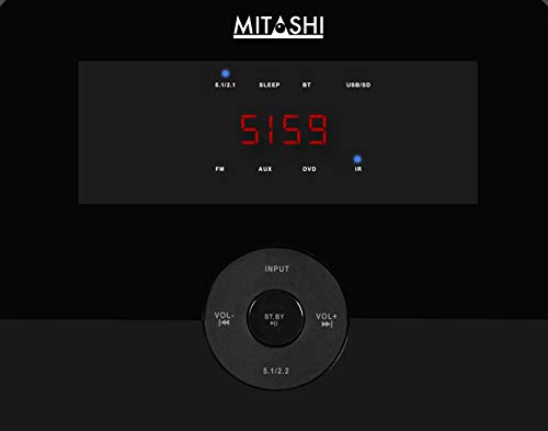 Image of Mitashi BS-120BT 8500 Watt 5.1 Channel Wireless Bluetooth Satellite Speaker with Dolby (Black)