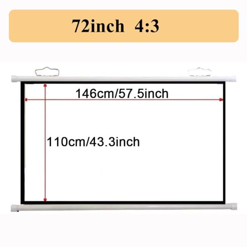 Pantalla manual para proyector 72 pulgadas 4:3 miniatura 4