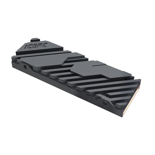 icepc M.2 PCIE NVME 2280 SSD Graphene Coating Full-Cover Copper Heatsink,SSD Radiator with Thermal Conductive Adhesive for PS5 Laptop PC 2280 NGFF Solid State Disk Cooler