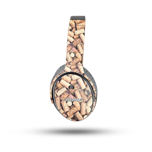 Image of MightySkins Glossy Glitter Skin Compatible with Bose QuietComfort 35 II Headphones - Corks | Protective, Durable High-Gloss Glitter Finish | Easy to Apply, Remove, and Change Styles