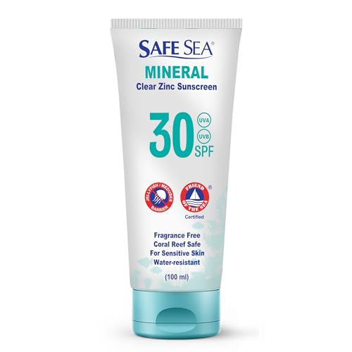 Safe Sea Zinc Oxide Sunscreen SPF30 | Clear...