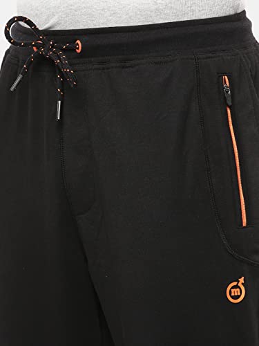 Image of Macroman M-Series Pro Lounger for Men in Cotton Poly Fabric Moisture-Wicking Casual Wear Pants with Sporty Neon Accents & Mesh Panels