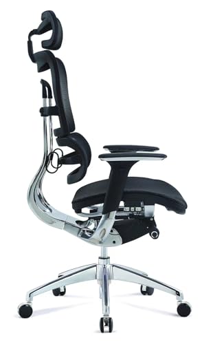 Image of Ergonomic Office Chair, Premium Mesh High Back, Adjustable Headrest,Backrest and Armrests, Black, Professional Task Chair for Work, Breathable Design