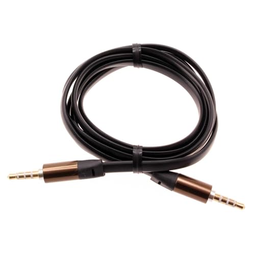 Cable Auxiliar Jack 3.5 mm Plano 0.91 m Negro