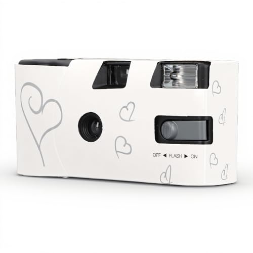 Retro Single Use Camera, Disposable Camera with Flash, Vintage Film Camera Full Manual Setting Single Use Flash Shutter with 16pcs 35MM Color Films
