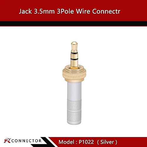 Conector Jack 3.5 mm estéreo con soldadura estable y cabezal de bloqueo antitirones 3
