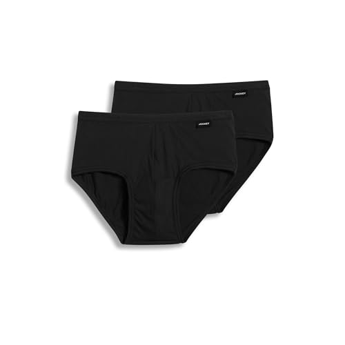 Jockey Men's Underwear Elance Poco Brief - 2 Pack, Black, L