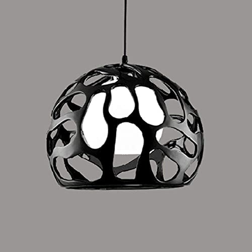 Pendant light modern simplicity noir avec abat-jour évidé - 3