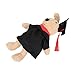Poupée de Graduation Peluche de Lapin: 40Cm Capuduation de Graduation Robe de Guichette Poupée Animal Poupée Mignon Pâques Coton Coton Oreiller pour L' obtention du Diplôme Présent